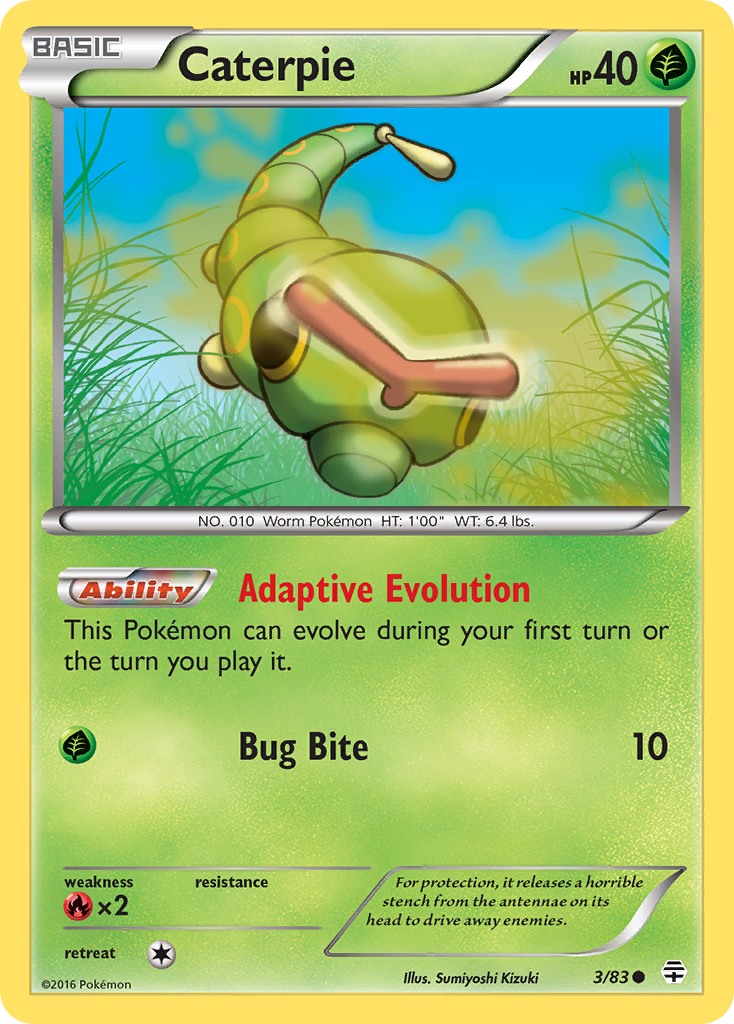 Caterpie – Generations 3/83 Pokémon card