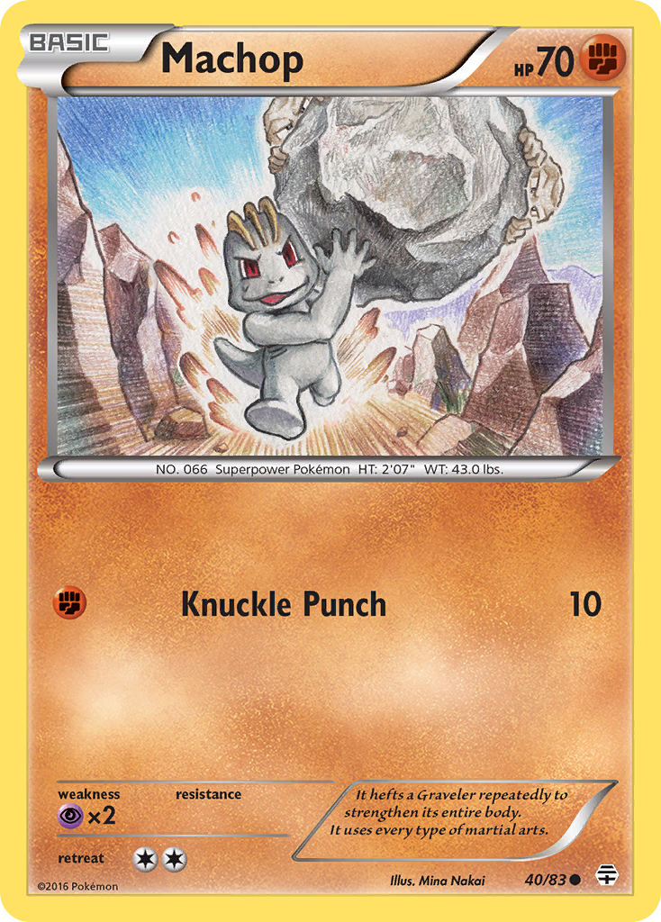 Machop – Generations 40/83 Pokémon card