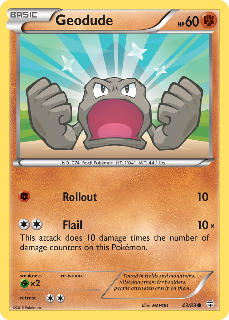 Geodude – Generations 43/83 Pokémon card