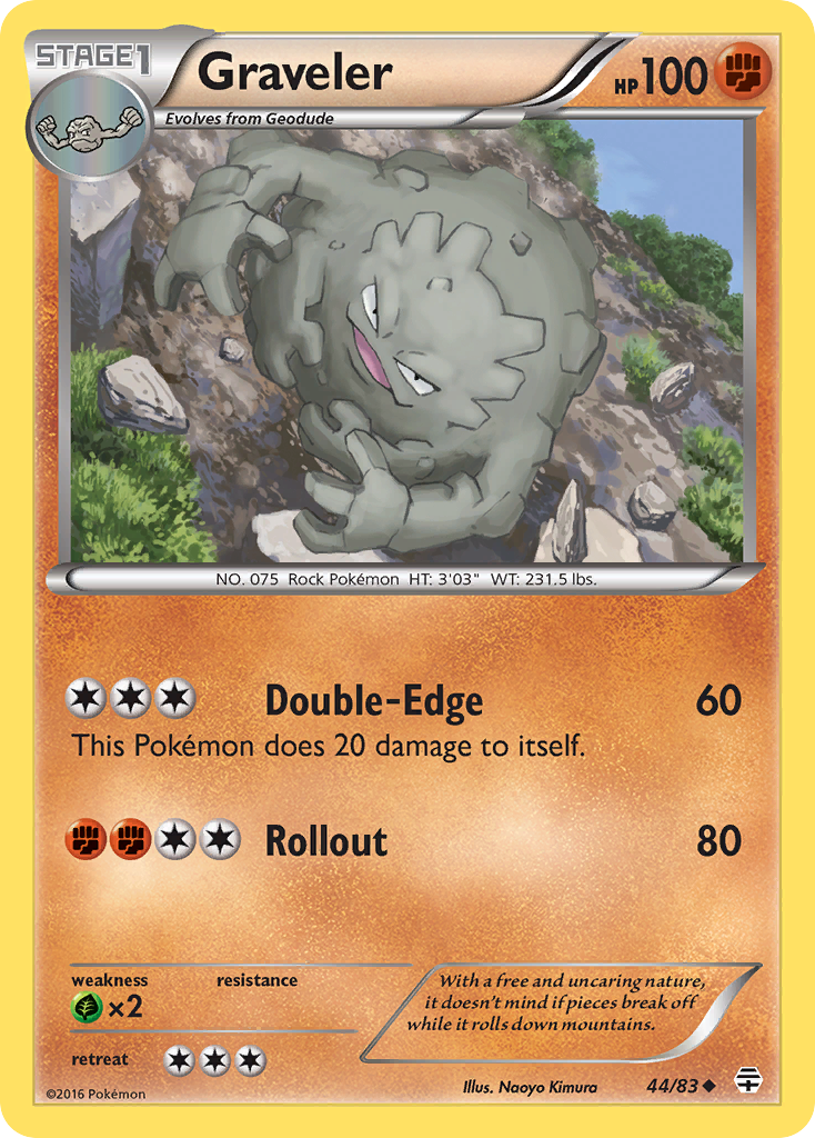 Graveler – Generations 44/83 Pokémon card