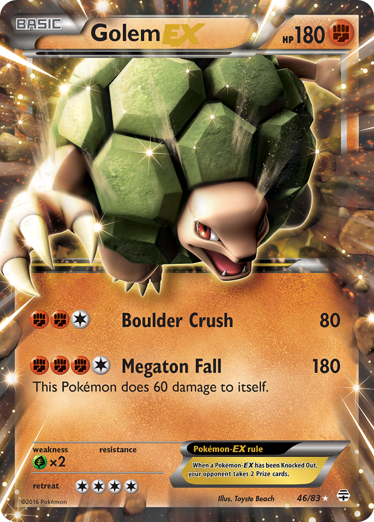 Golem-EX – Generations 46/83 Pokémon card