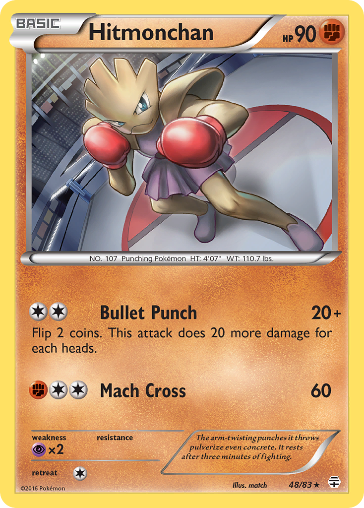 Hitmonchan – Generations 48/83 Pokémon card