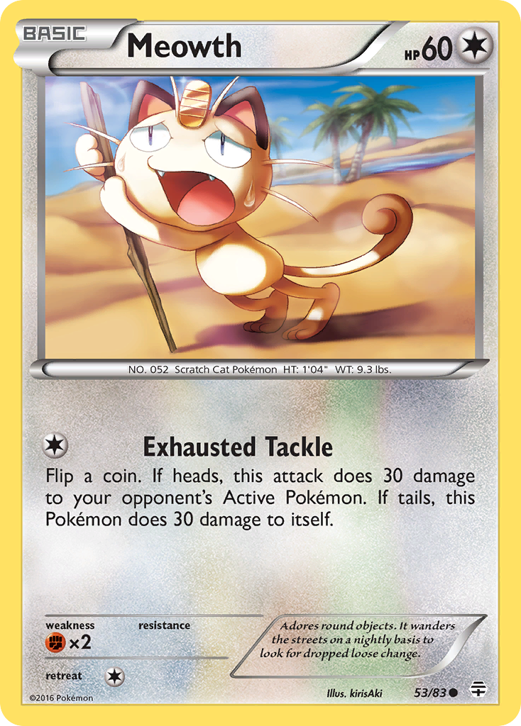 Meowth – Generations 53/83 Pokémon card