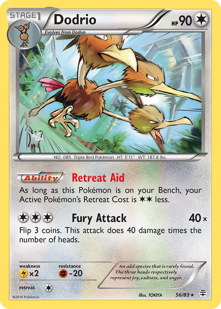 Dodrio – Generations 56/83 Pokémon card