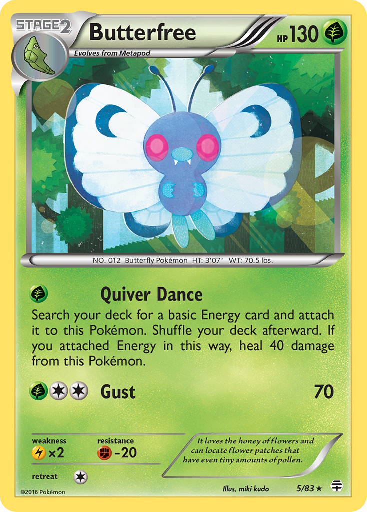 Butterfree – Generations 5/83 Pokémon card