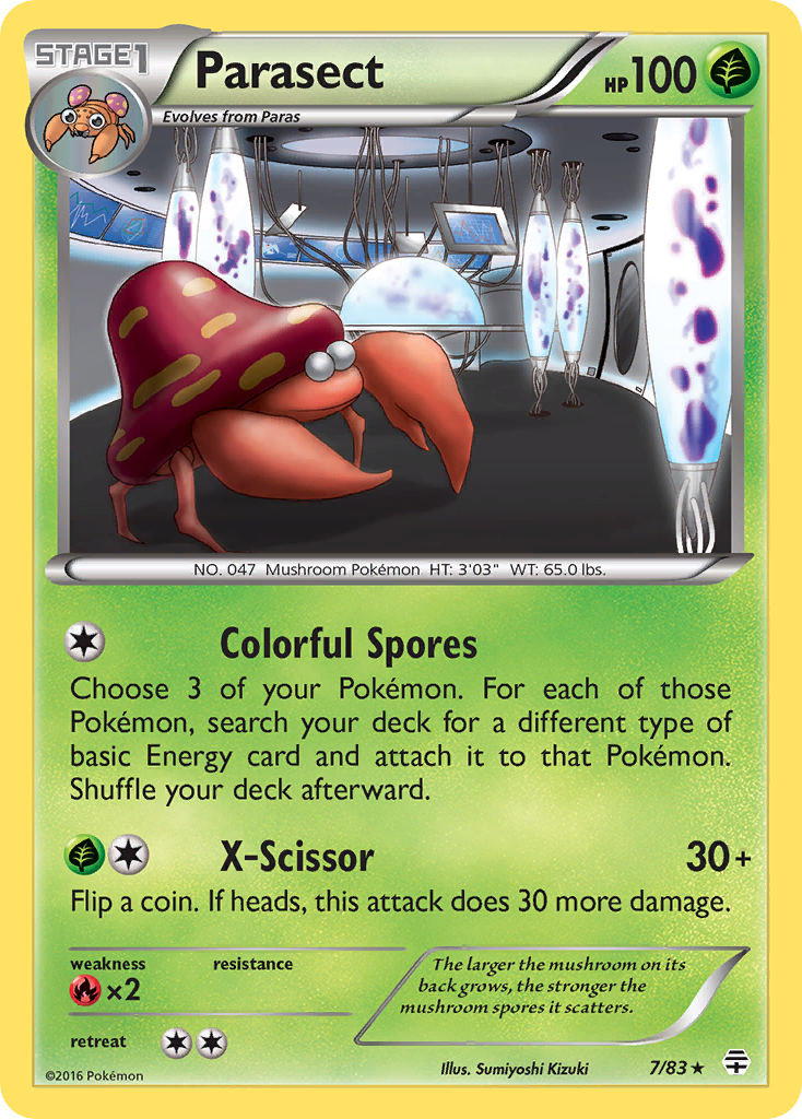 Parasect – Generations 7/83 Pokémon card