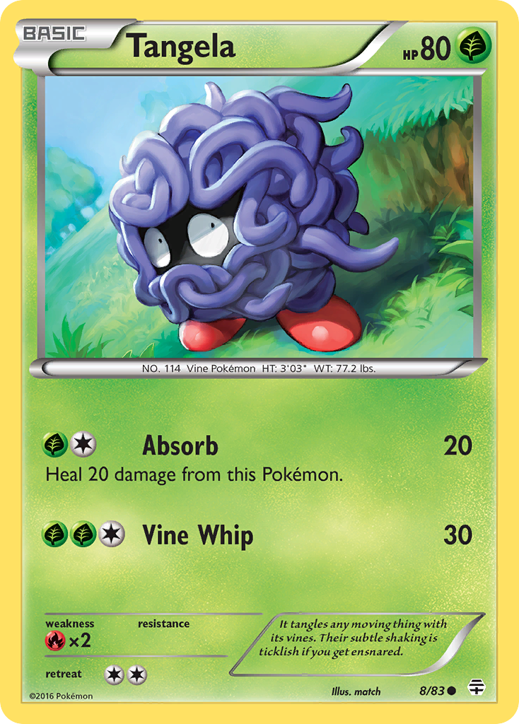 Tangela – Generations 8/83 Pokémon card