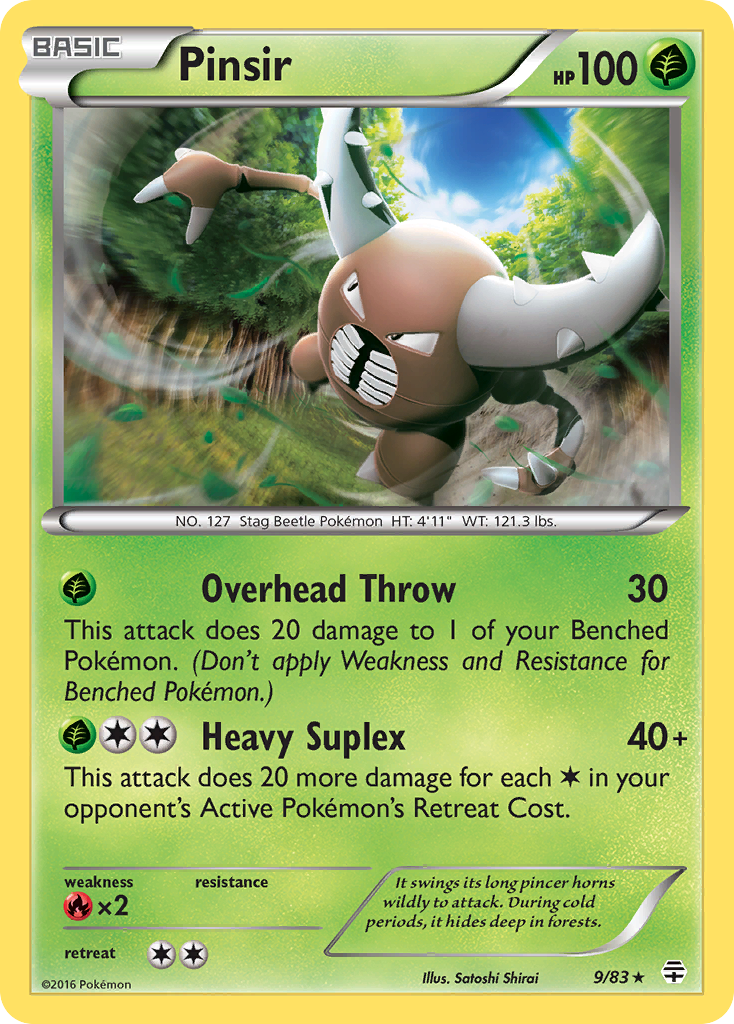 Pinsir – Generations 9/83 Pokémon card