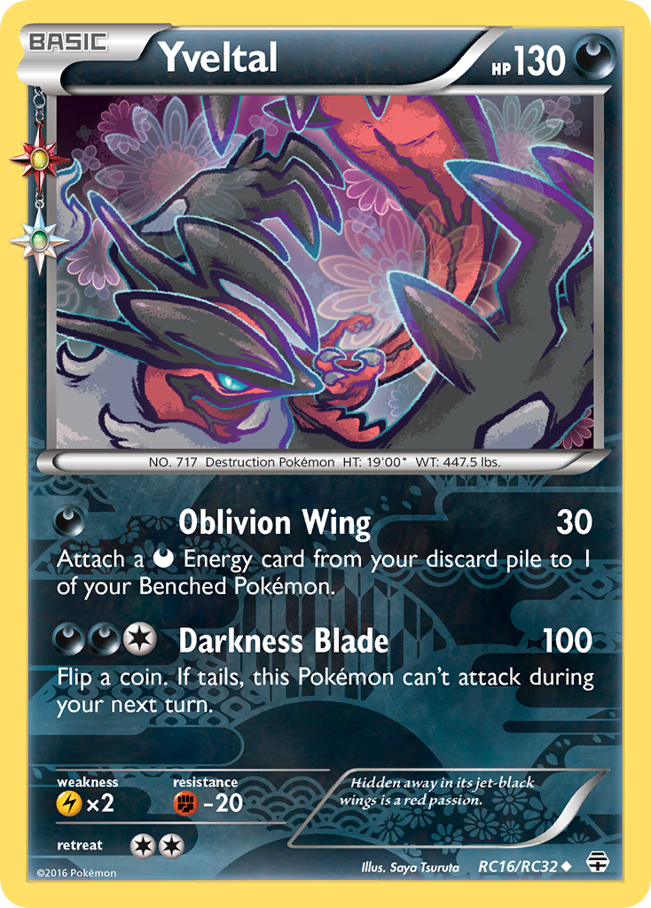 Yveltal – Generations RC16/RC32 Pokémon card