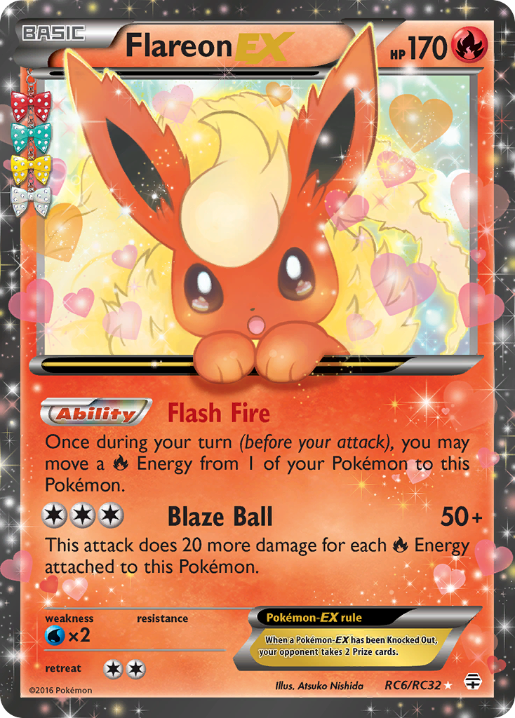 Flareon-EX – Generations RC6/RC32 Pokémon card