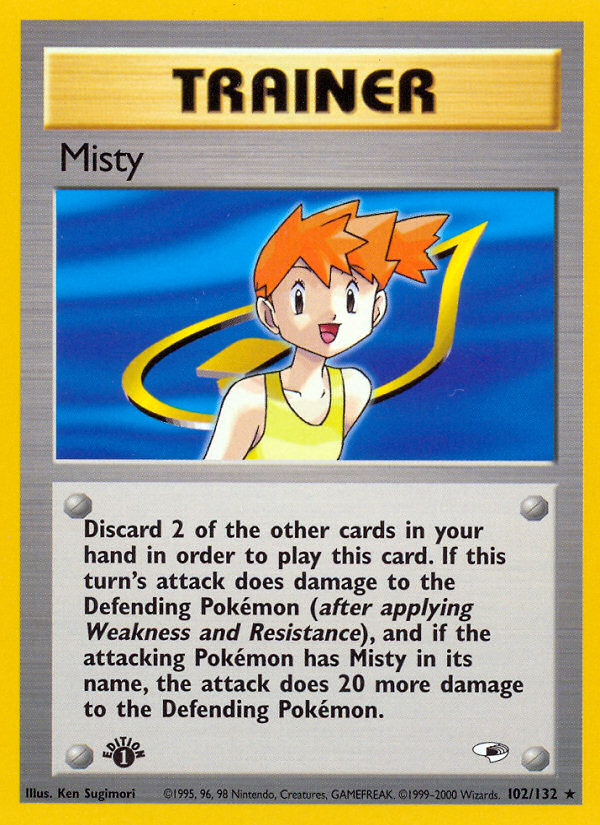 Misty – Gym Heroes 102/132 Pokémon card