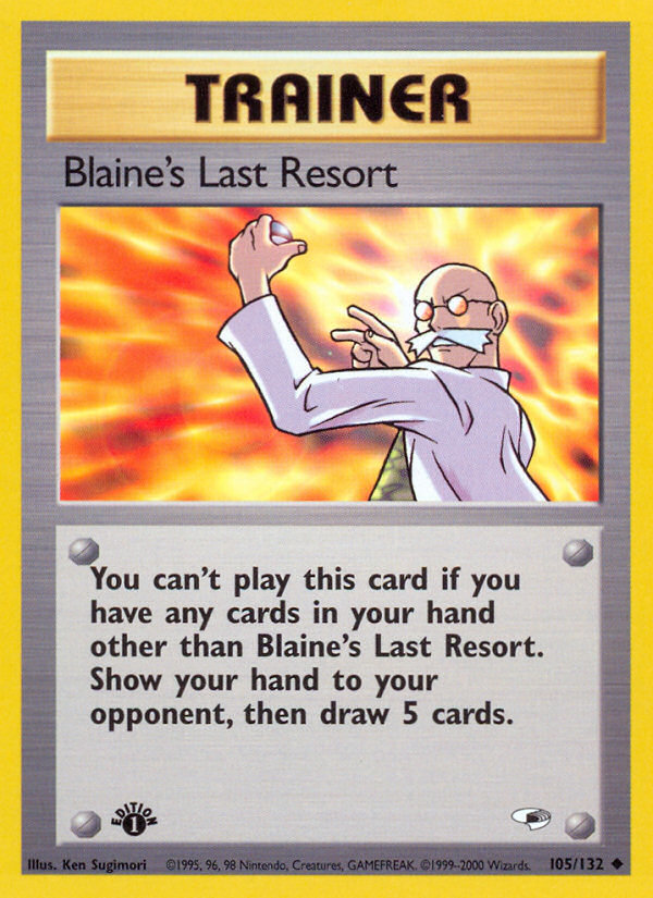Blaine's Last Resort – Gym Heroes 105/132 Pokémon card