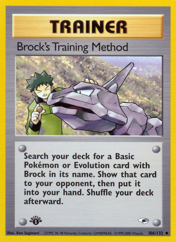 Brock's Training Method – Gym Heroes 106/132 Pokémon card