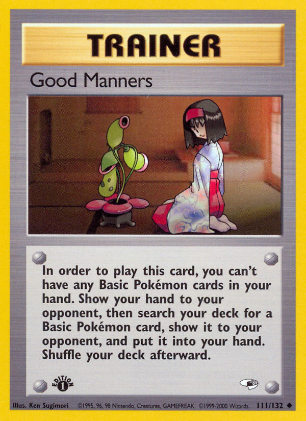 Good Manners – Gym Heroes 111/132 Pokémon card