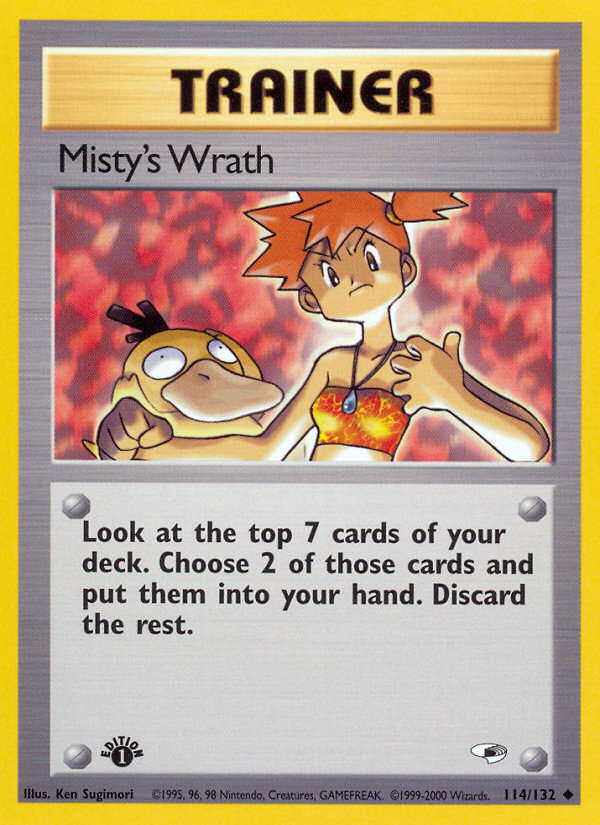 Misty's Wrath – Gym Heroes 114/132 Pokémon card