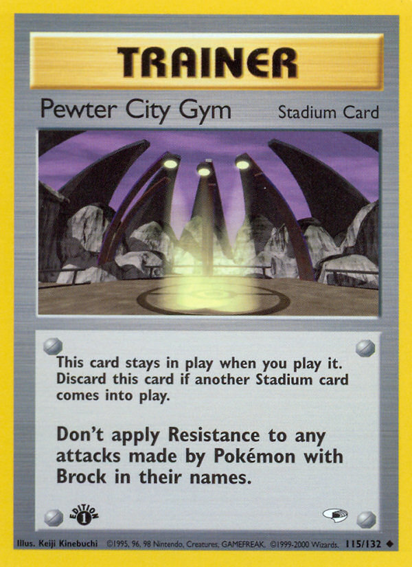 Pewter City Gym – Gym Heroes 115/132 Pokémon card