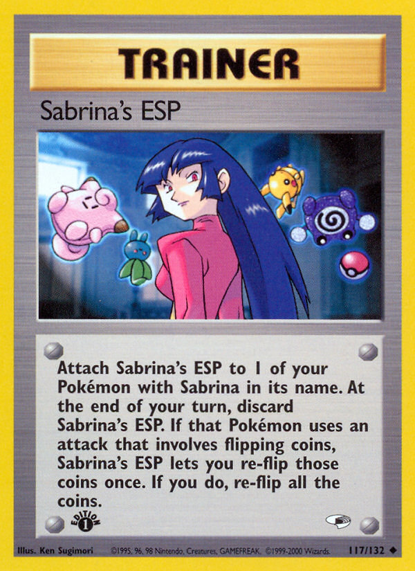 Sabrina's ESP – Gym Heroes 117/132 Pokémon card