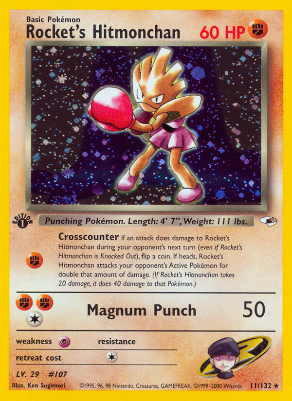 Rocket's Hitmonchan – Gym Heroes 11/132 Pokémon card