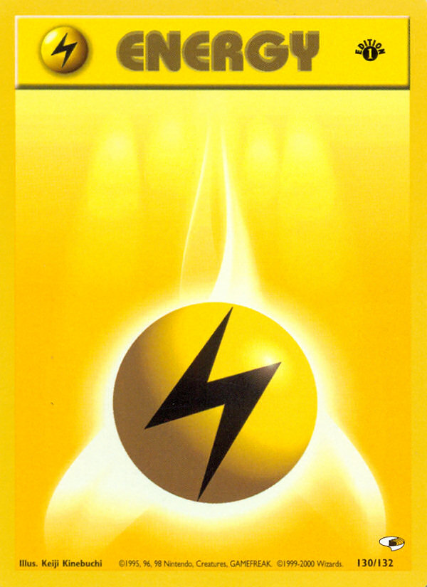 Lightning Energy – Gym Heroes 130/132 Pokémon card