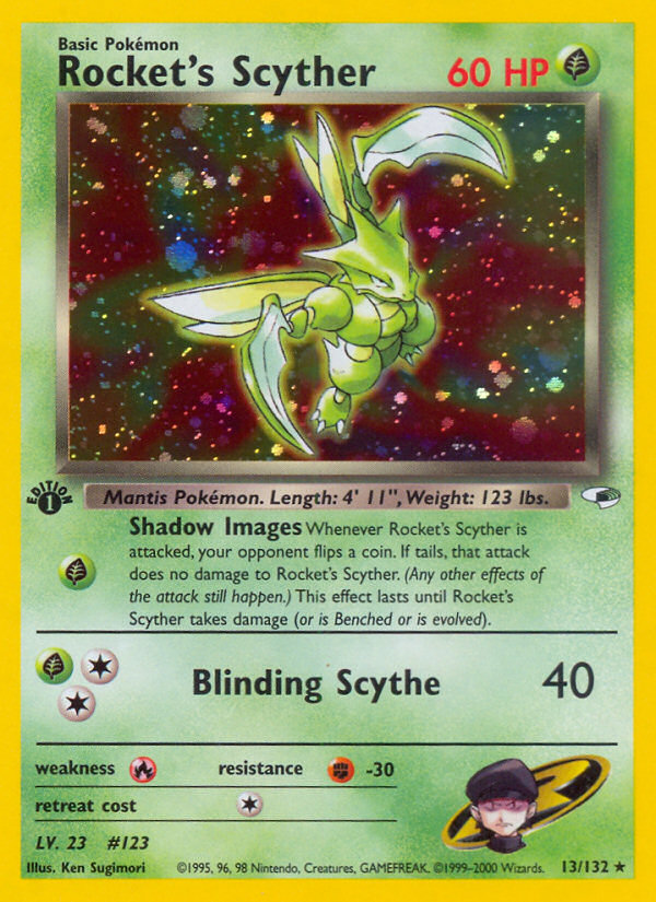 Rocket's Scyther – Gym Heroes 13/132 Pokémon card