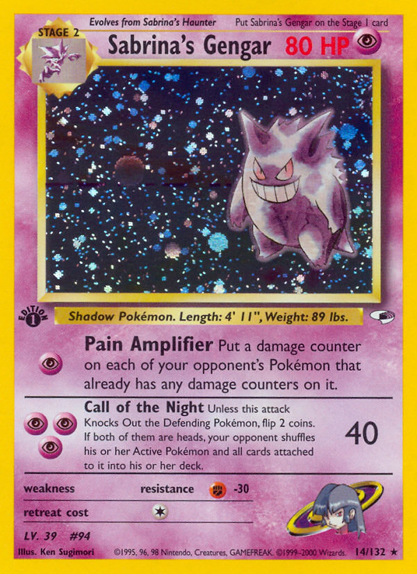 Sabrina's Gengar – Gym Heroes 14/132 Pokémon card