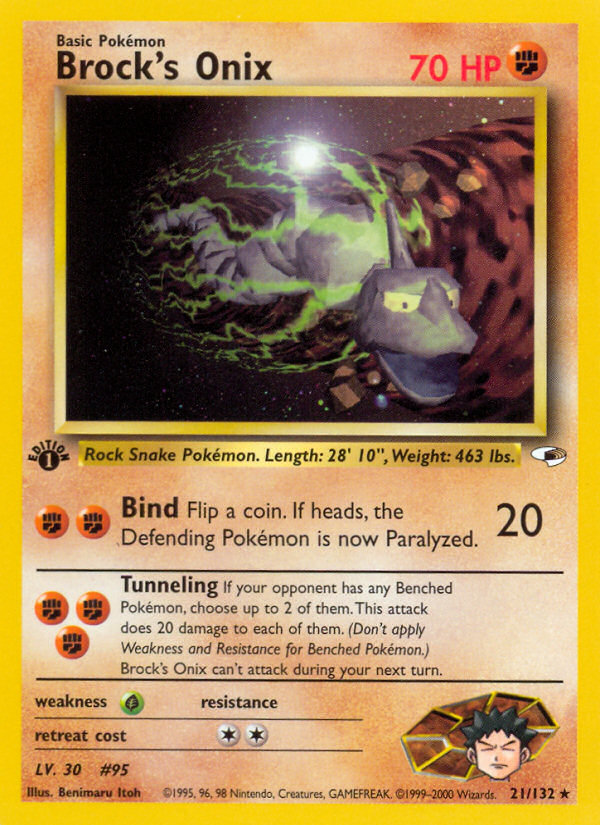 Brock's Onix – Gym Heroes 21/132 Pokémon card