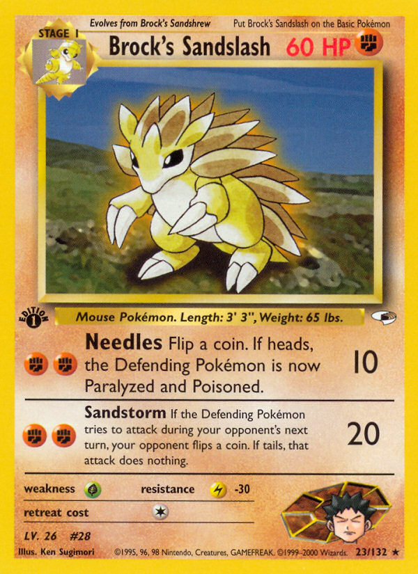 Brock's Sandslash – Gym Heroes 23/132 Pokémon card