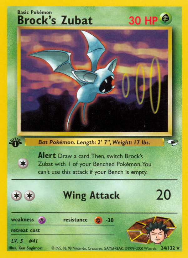 Brock's Zubat – Gym Heroes 24/132 Pokémon card