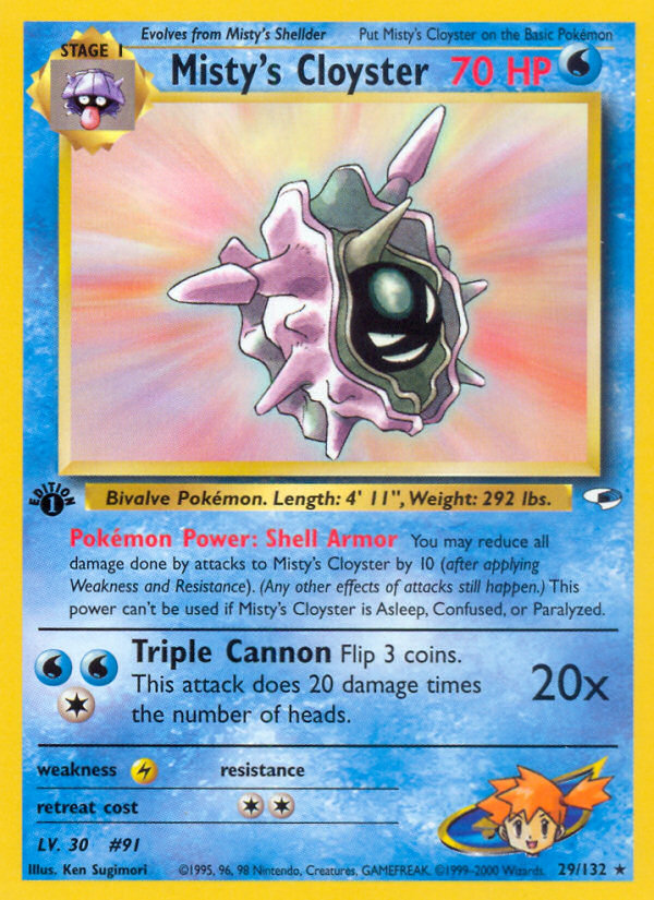 Misty's Cloyster – Gym Heroes 29/132 Pokémon card