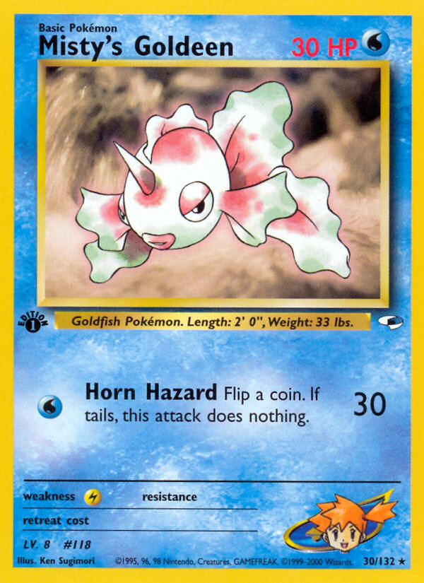 Misty's Goldeen – Gym Heroes 30/132 Pokémon card