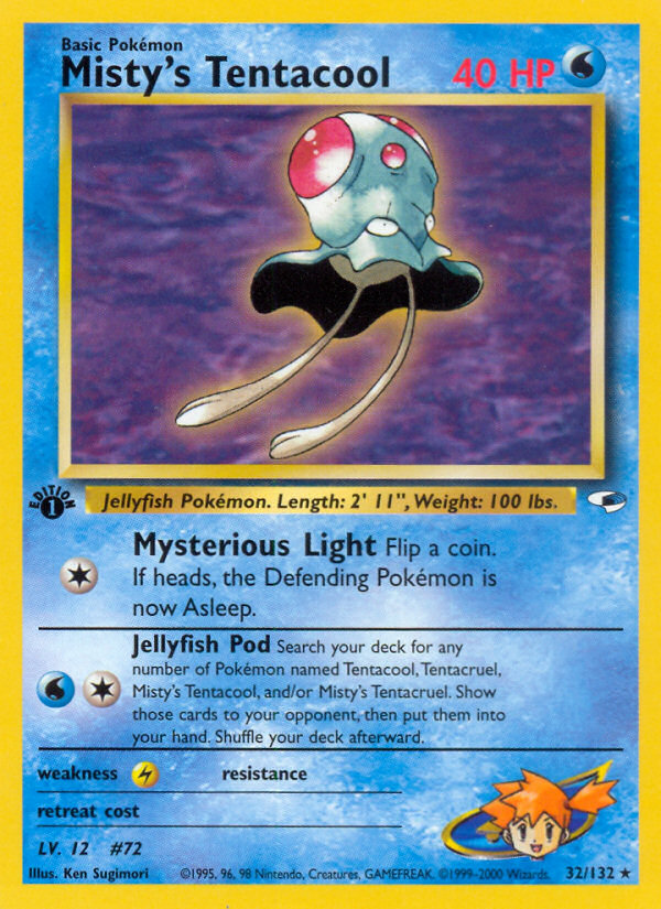 Misty's Tentacool – Gym Heroes 32/132 Pokémon card
