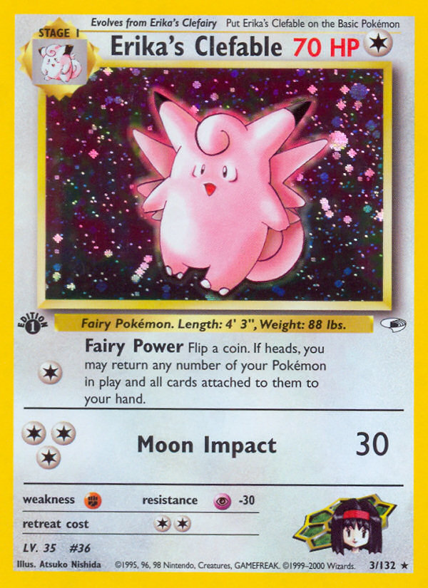 Erika's Clefable – Gym Heroes 3/132 Pokémon card