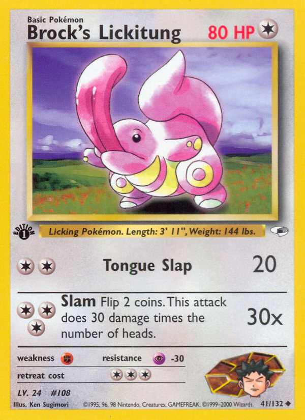 Brock's Lickitung – Gym Heroes 41/132 Pokémon card