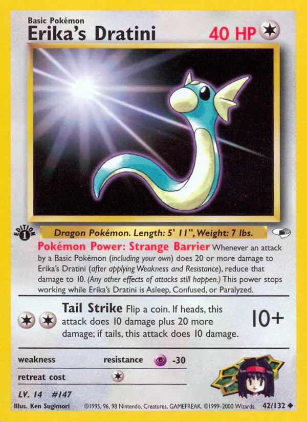 Erika's Dratini – Gym Heroes 42/132 Pokémon card