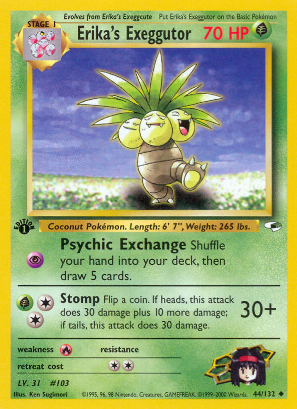 Erika's Exeggutor – Gym Heroes 44/132 Pokémon card