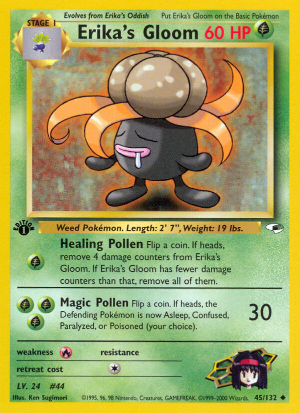 Erika's Gloom – Gym Heroes 45/132 Pokémon card