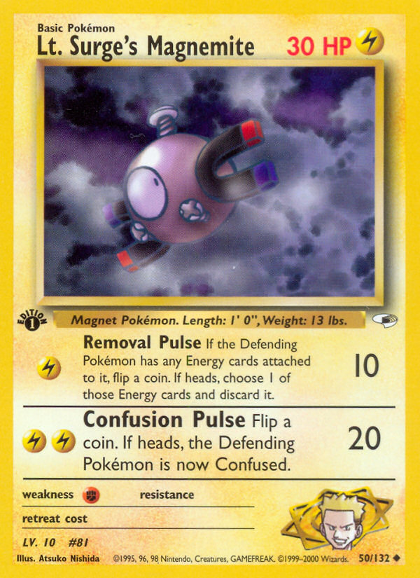 Lt. Surge's Magnemite – Gym Heroes 50/132 Pokémon card