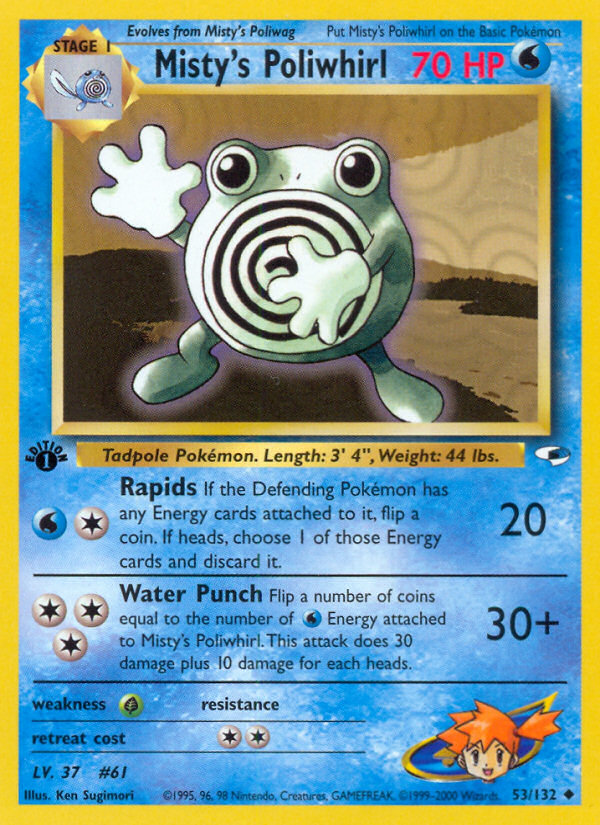 Misty's Poliwhirl – Gym Heroes 53/132 Pokémon card