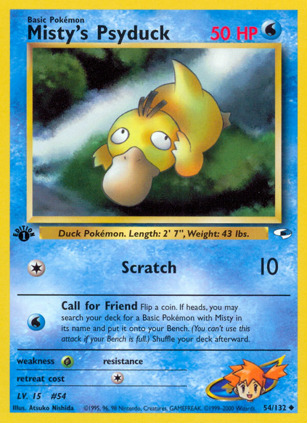 Misty's Psyduck – Gym Heroes 54/132 Pokémon card