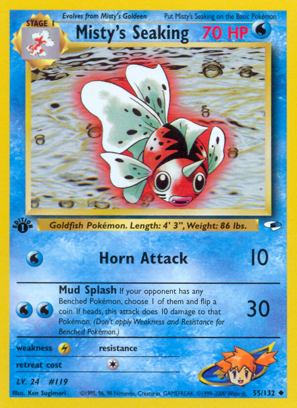 Misty's Seaking – Gym Heroes 55/132 Pokémon card