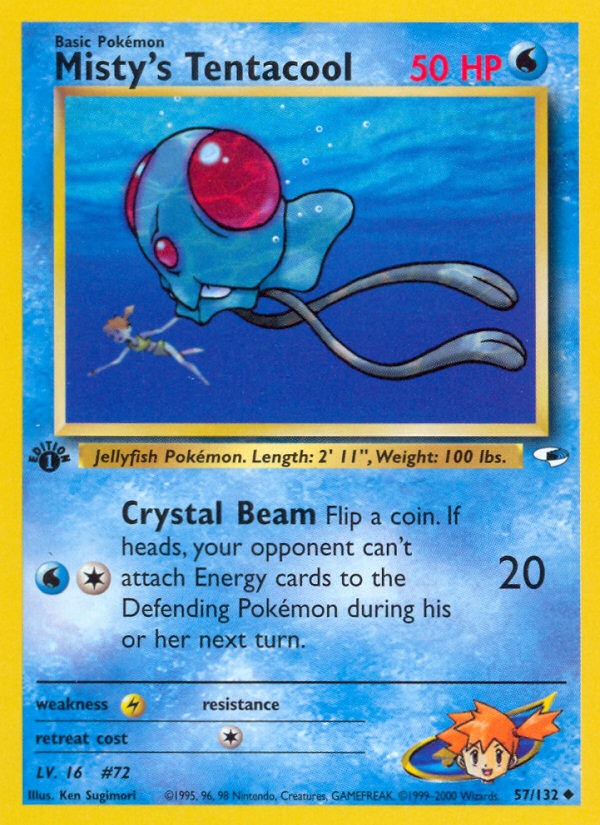Misty's Tentacool – Gym Heroes 57/132 Pokémon card