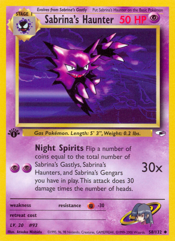 Sabrina's Haunter – Gym Heroes 58/132 Pokémon card