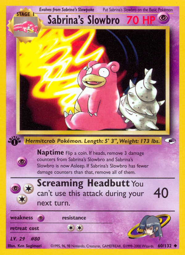 Sabrina's Slowbro – Gym Heroes 60/132 Pokémon card