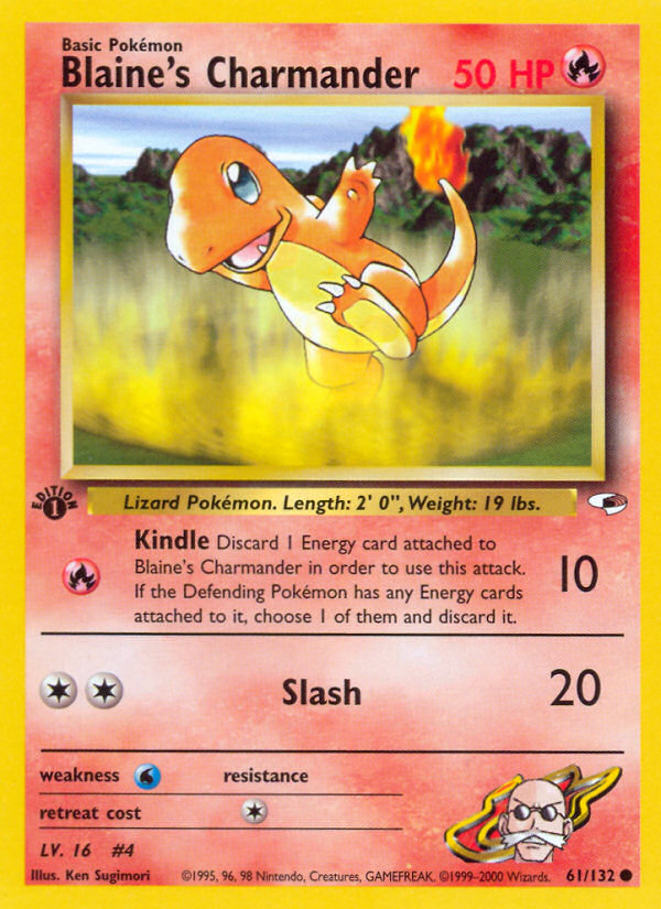 Blaine's Charmander – Gym Heroes 61/132 Pokémon card
