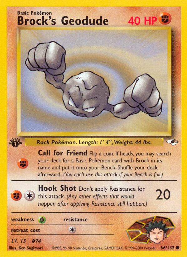 Brock's Geodude – Gym Heroes 66/132 Pokémon card