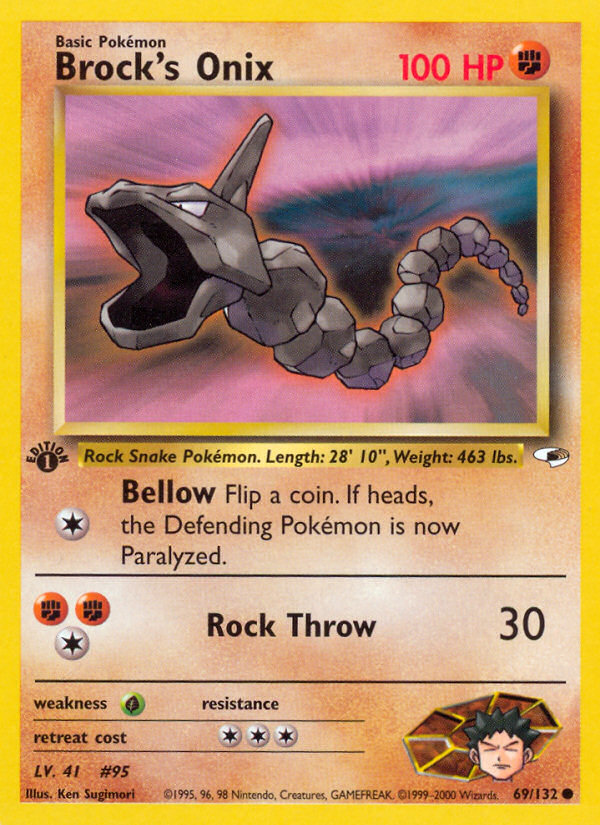 Brock's Onix – Gym Heroes 69/132 Pokémon card