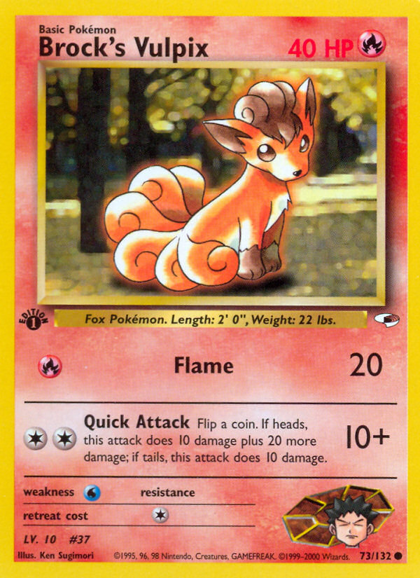 Brock's Vulpix – Gym Heroes 73/132 Pokémon card