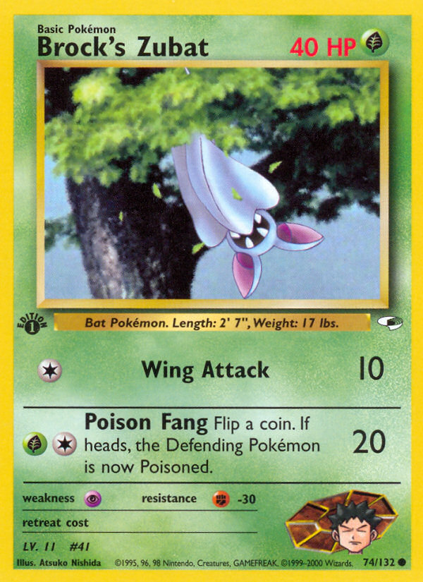 Brock's Zubat – Gym Heroes 74/132 Pokémon card