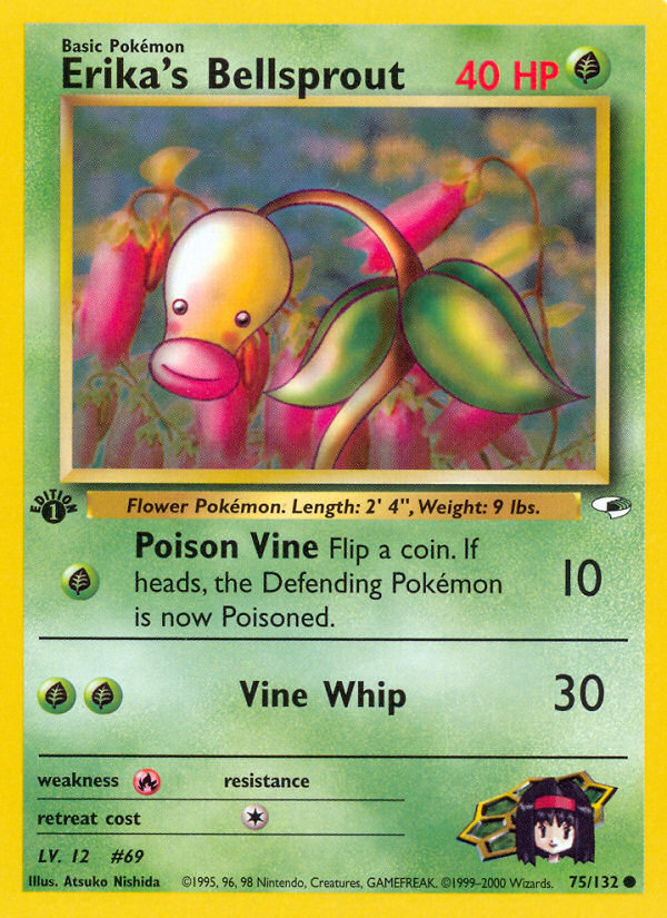 Erika's Bellsprout – Gym Heroes 75/132 Pokémon card