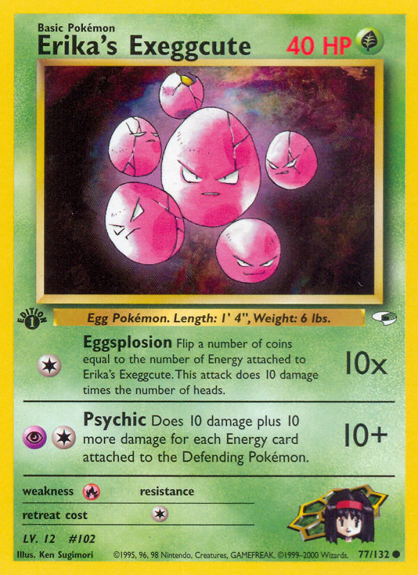 Erika's Exeggcute – Gym Heroes 77/132 Pokémon card